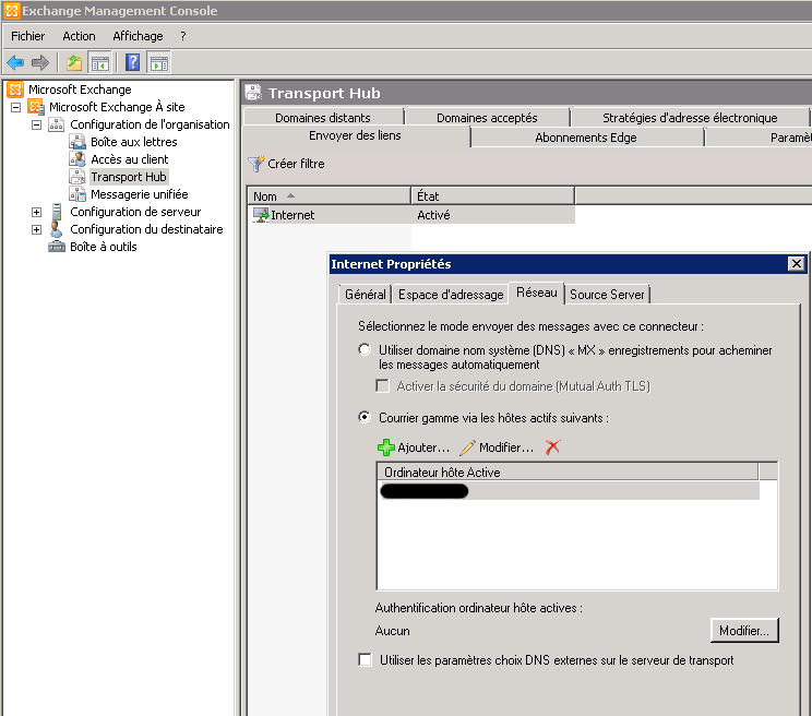 Connecteru SMTP externe